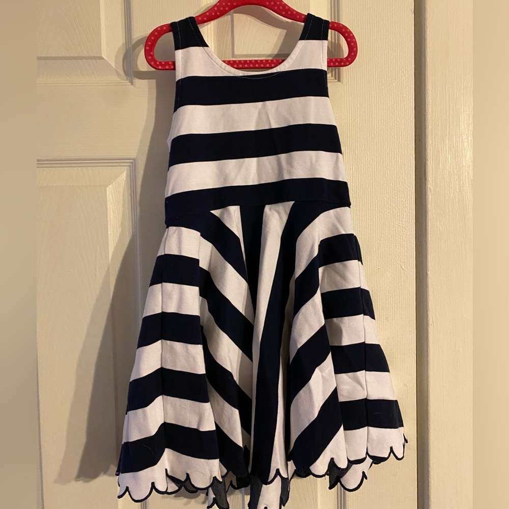 Girls 6X polo black & white dress